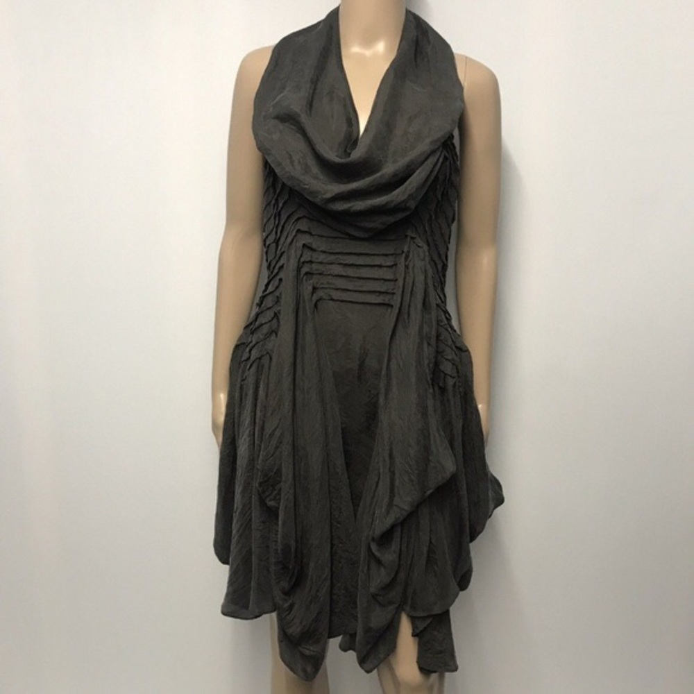 AllSaints Athene Silk Parachute Dress Size 2